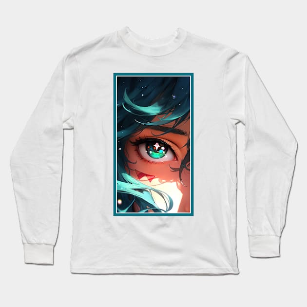 Anime Girl Eye | Quality Anime Artwork | Anime Aesthetic | Manga Anime Art Long Sleeve T-Shirt by AlNoah